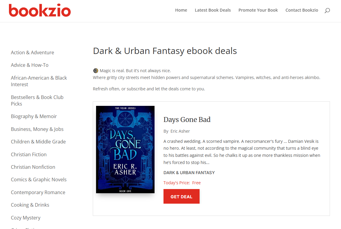 Bookzio - Dark Fantasy Gardein Protein International logo