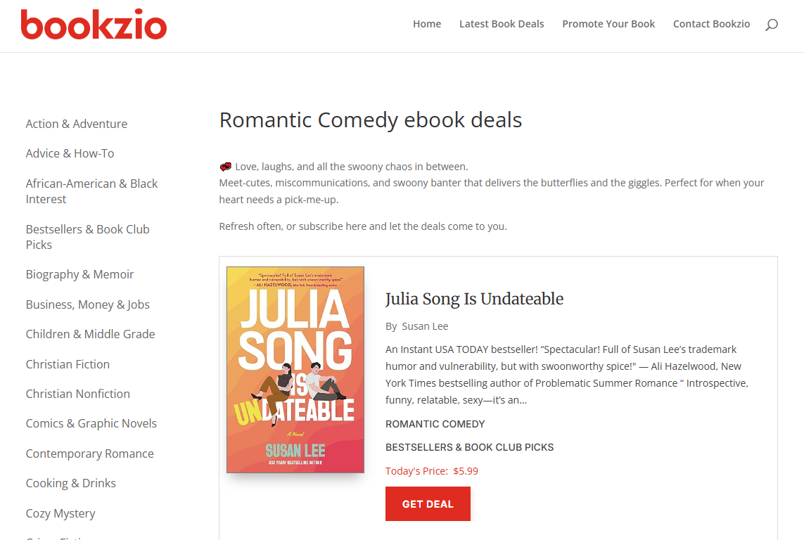 Bookzio - Romantic Comedy Gardein Protein International logo