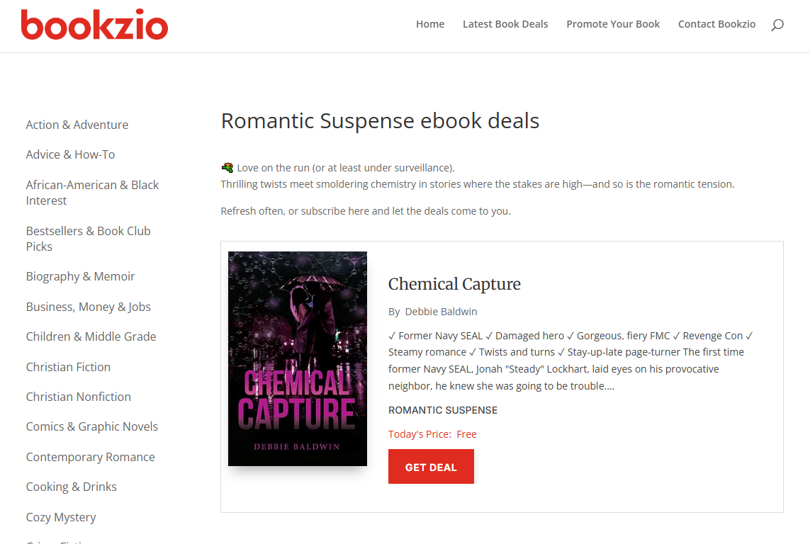 Bookzio - Romantic Suspense Gardein Protein International logo