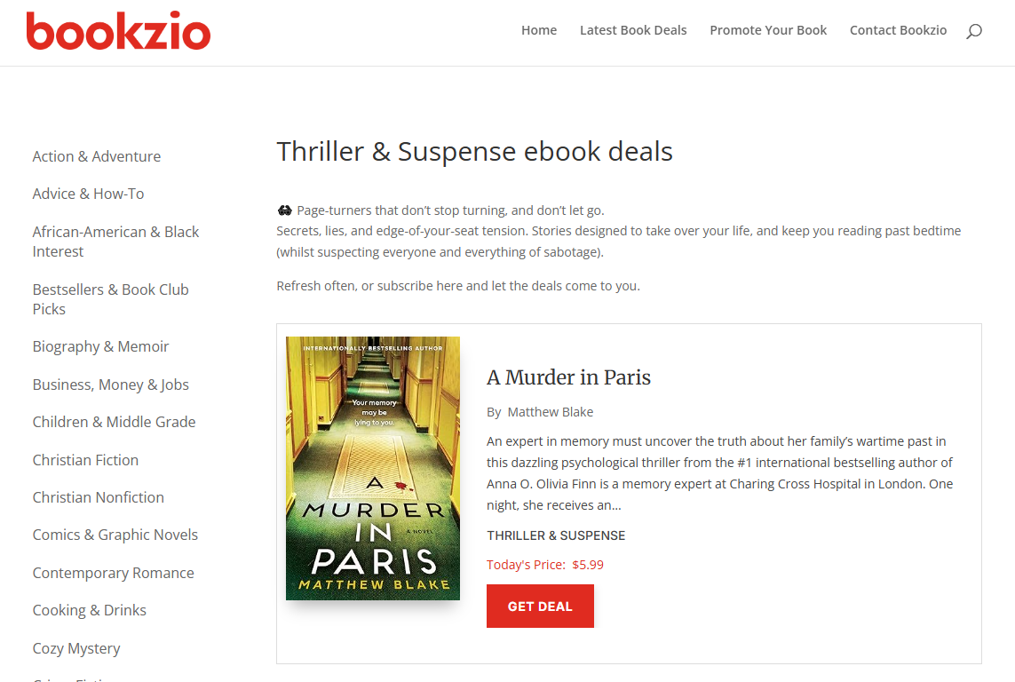 Bookzio - Thriller Gardein Protein International logo